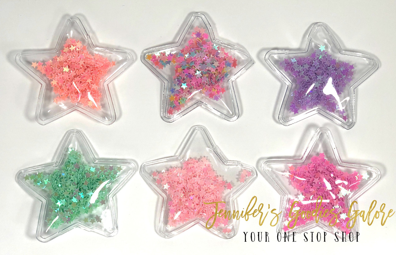 3mm Gold Star Glitter, Iridescent Star Glitter, Resin Embellishment, Shaker  Mix, Loose Kawaii Decoden Glitter, Sparkle Star Glitter #116