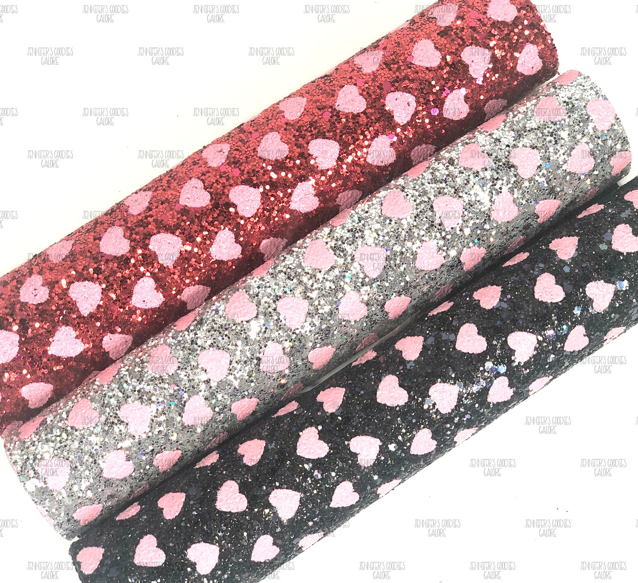 Lux Mixed Pink Chunky Glitter Fabric Sheet - Felt Backing
