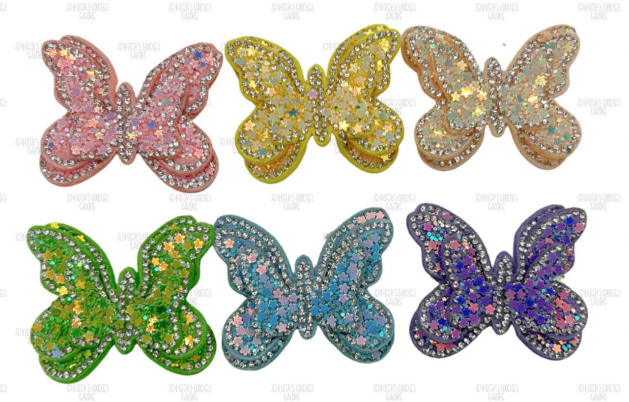 Glitter Butterfly Felts, Felt Applique, Butterfly Applique, Rhinestone  Butterfly, 3D Butterfly, Felt Crafts, Felties, Felts, 1PC - Jennifer's  Goodies Galore