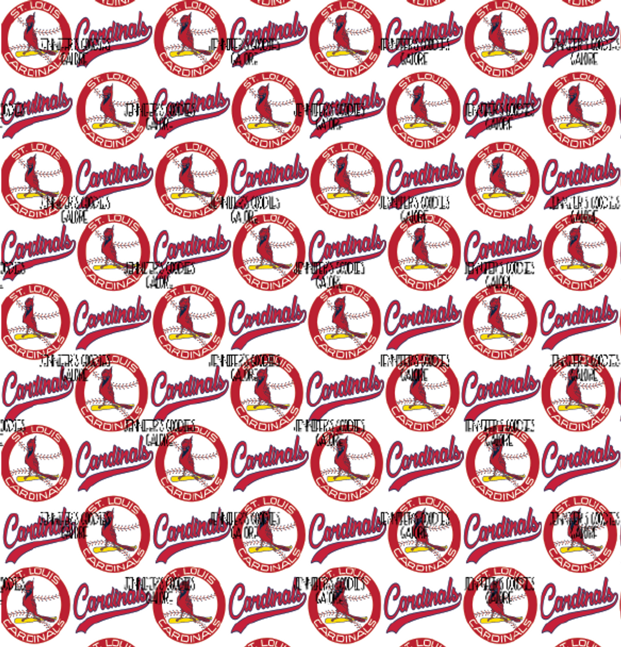 8x12, Baseball Fabric, St. Louis Synthetic Leather, Cardinals