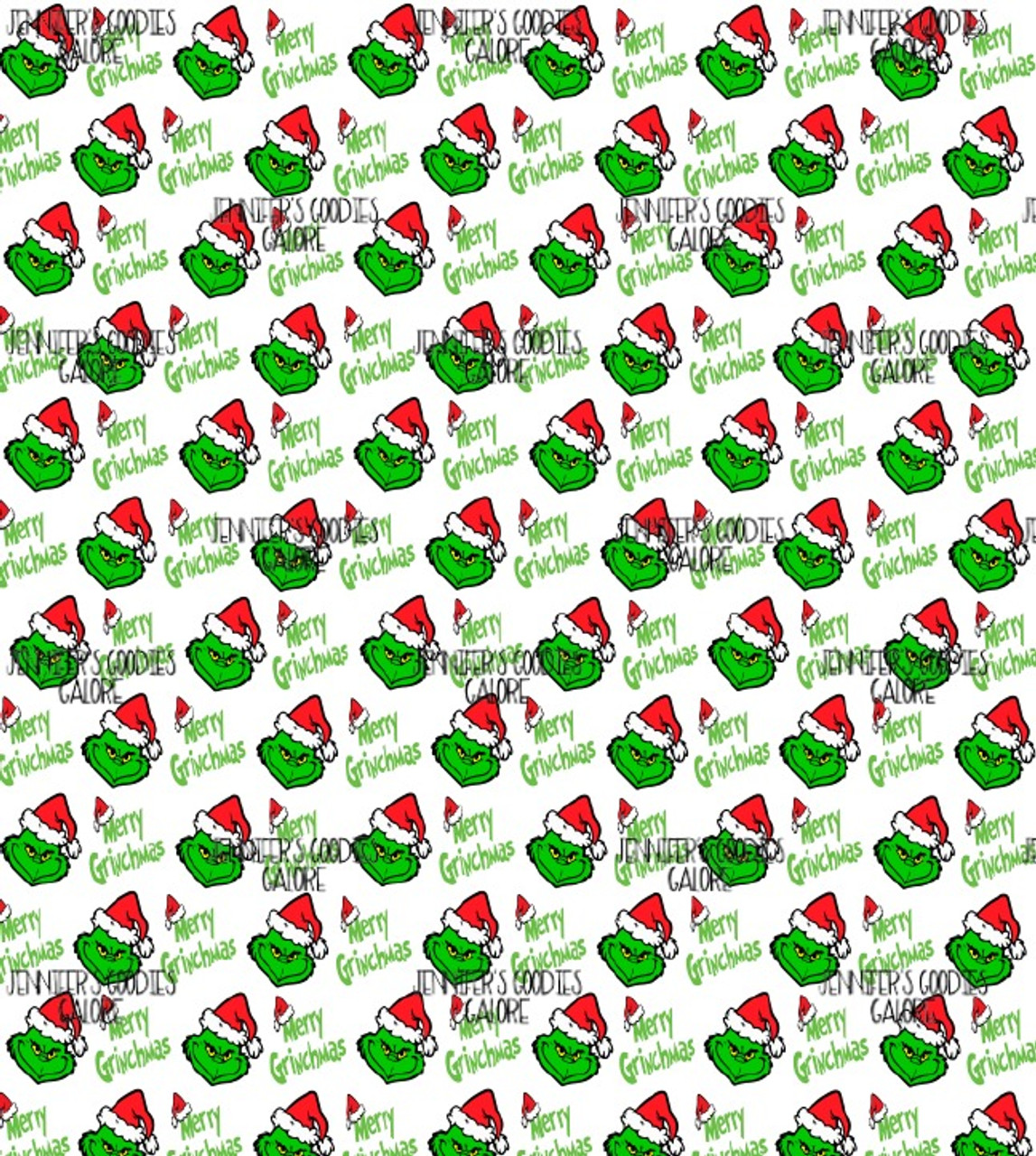 8x11, The Grinch Synthetic Leather, Custom Leather Sheets