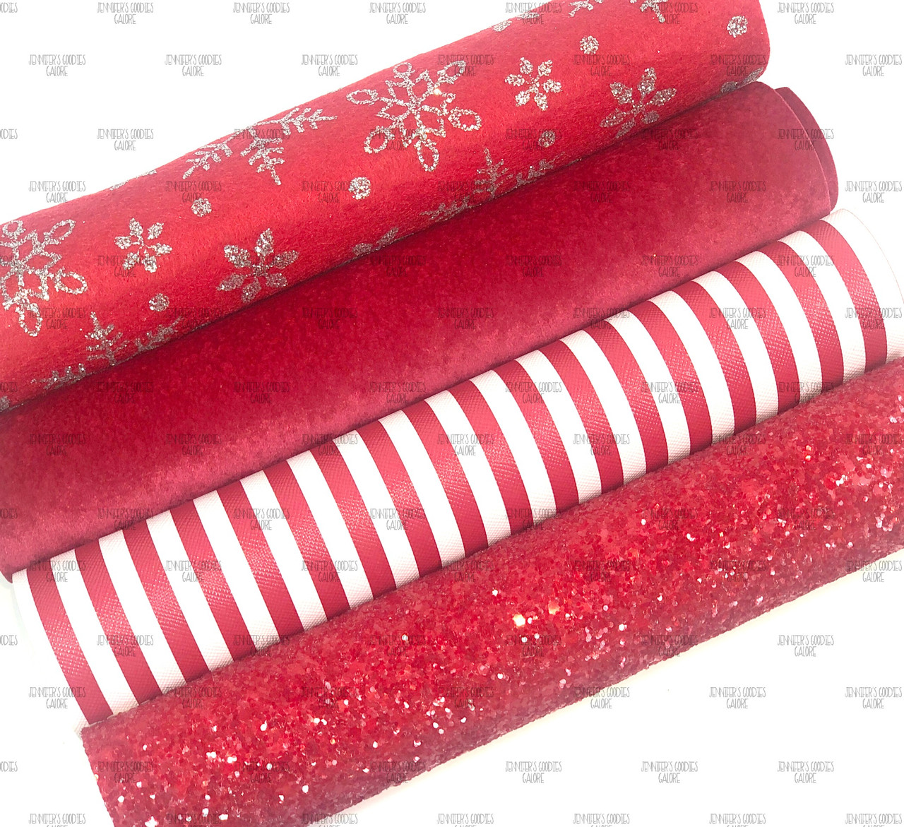 Christmas Faux Leather Sheets, Velvet Faux Leather Sheets