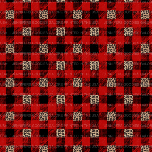 SMALL RED BUFFALO Plaid Faux Leather Sheets, Red and Black