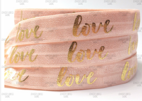 Love Pink - FOE - Fold Over Elastic