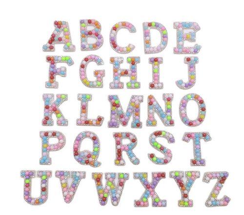 1, Rhinestone Letters, Hotfix Alphabet, Crystal Rhinestone