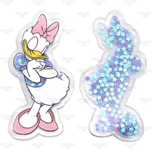 32x66mm, Daisy Duck Resins, Acrylic Resins, Shaker Resins, Daisy Resins, Sequin Resins, WDW Embellishments, Quicksand Resins, Flat Back Resins, Hair Bow Centers, Cabochons, Wholesale Resins, 1 PC (894)