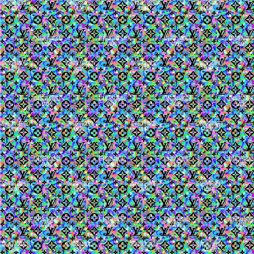 (cosmicLV), Designer Leather, Custom Printed, Boujee Leather, Bright Geometric, Boujee L V, 1 SHEET 