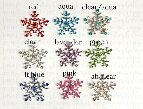 1, Crystal Snowflake Beads