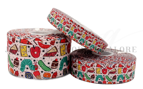 The Hungry Caterpillar Ribbon, Cartoon Ribbon, Food Ribbon, Hair Bow Ribbon, Ribbon for Crafts, Wholesale Ribbon, PER YARD