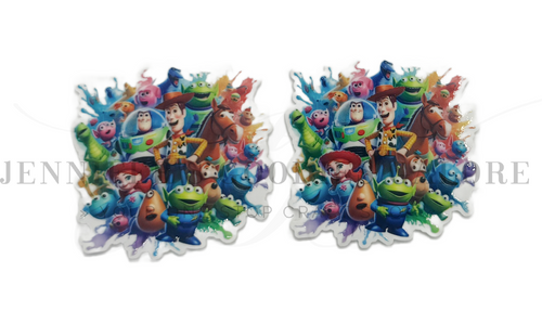 50mm, Disney Character Resins, Custom Resins, Toy Story Resins, Theme Park Resins, Woody, Buzz Resins, Badge Reel Resins Planar Resins, Flat Back Resins, Scrapbooking, Cabochons, Hair Bow Centers, 2PC  (2972)
