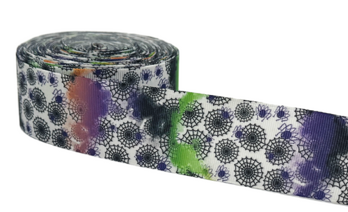 1.5", Halloween Ribbon, Spider Web Ribbon, 1 ROLL