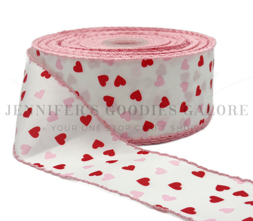 3", Moonstitch Ribbon, Scallop Edged Ribbon, Valentine Ribbon, PINK, Hair Bow Ribbon, Grosgrain Ribbon, PER YARD