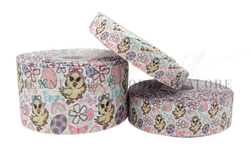 Easter Ribbon, Baby Chicks, Easter Eggs, Rainbow, Butterflies, Holiday Ribbon, Wholesale, PER YARD