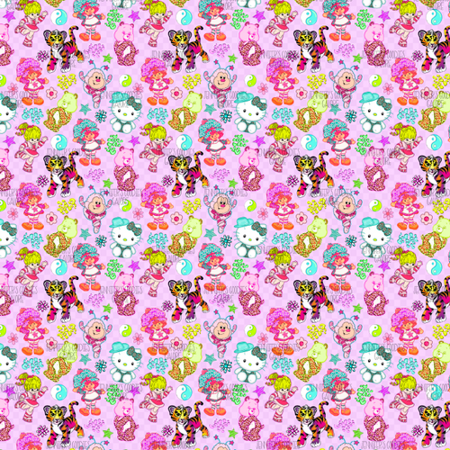  (neongirlgang) 9x12", Lisa Frank Leather, Synthetic Leather, Custom Leather Sheets, Strawberry Shortcake, Care Bear, Rainbow Brite Leather, DIY Leather Bows, Key FOB Leather, Glitter, Patent, Litchi, Vinyl, 1 SHEET