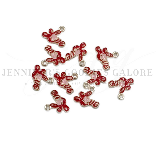 Valentine's Day Charms, LOVE, Gold Plated, Small Charm Pendants, Necklace Charms, Charms for Bracelets, Holiday Charms, Wholesale Charms, 2PCS