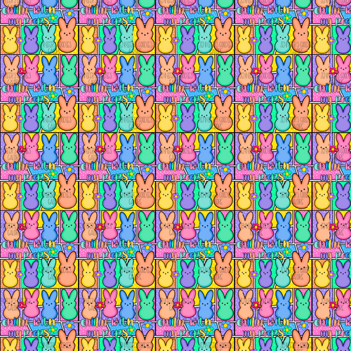 (peeps6362) 9x12", Easter Leather, Custom Leather Sheets, Peeps Leather, Chillin' with my Peeps, Holiday Leather Sheet, Faux Leather, Patent, Vinyl, Litchi, Glitter, Key FOB Leather, Leather for Crafts, DIY Hair Bows, 1 Sheet