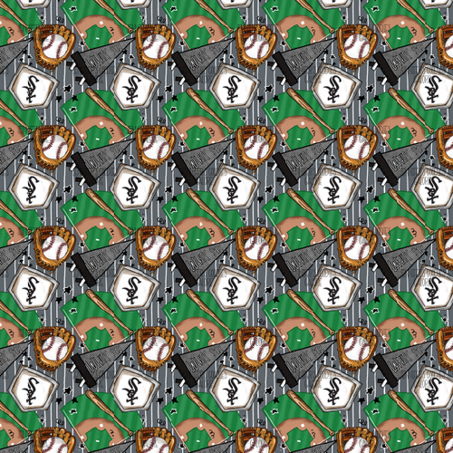 (whitesox0880) 9x12", Baseball Leather, Chicago White Sox Synthetic Leather, White Sox Leather, MLB, Baseball, Sports, Litchi, Patent, Glitter, Vinyl, Key FOB Leather, Leather for Crafts, DIY Hair Bows, 1 Sheet