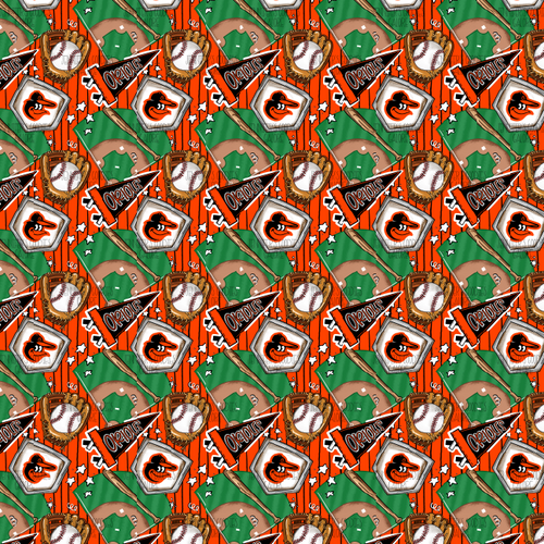 (Orioles0872) 9x12", Baseball Leather, Baltimore Orioles, Synthetic Leather, Orioles Leather, MLB, Baseball, Sports, Litchi, Patent, Glitter, Vinyl, Key FOB Leather, Leather for Crafts, DIY Hair Bows, 1 Sheet