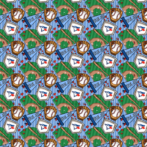 (bluejays0883) 9x12", Baseball Leather, Toronto Blue Jays, Synthetic Leather, Blue Jays Leather, MLB, Baseball, Sports, Litchi, Patent, Glitter, Vinyl, Key FOB Leather, Leather for Crafts, DIY Hair Bows, 1 Sheet