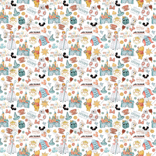 (mostmagical) 9x12", Disney Synthetic Leather, Custom Leather Sheets, Where Dreams Come True, Disney, Mouse, Vinyl, Patent Leather, Key FOB Leather, DIY Hair Bows, 1 Sheet