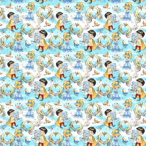 (cinderella923) 9x12", Cinderella Synthetic Leather, Custom Leather, Prince Charming, Princess, Faux Leather, Litchi, Vinyl, Glitter, Patent, Key FOB Leather, Leather for Crafts, DIY Hair Bows, 1 Sheet