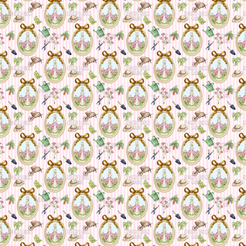 (pinkpeter) 9x12", Easter Synthetic Leather, Custom Leather, Pink, Peter Rabbit, Holiday, Faux, Litchi, Vinyl, Glitter, Patent, Key FOB Leather, Leather for Crafts, DIY Hair Bows, 1 Sheet