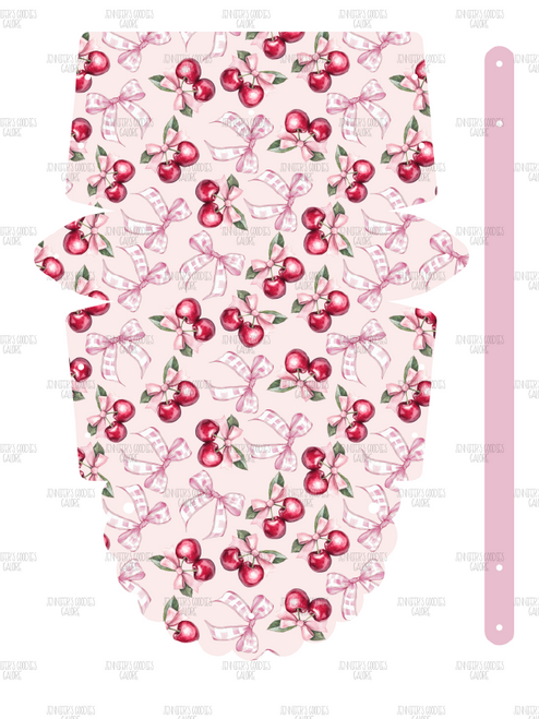 (cherrypurse) No Sew Purse Leather, Cherry Leather, Mini Purse Leather, Cherries Purse, Hand Cut Leather, Scalloped Purse Leather Girl Purse Leather, 1 SHEET