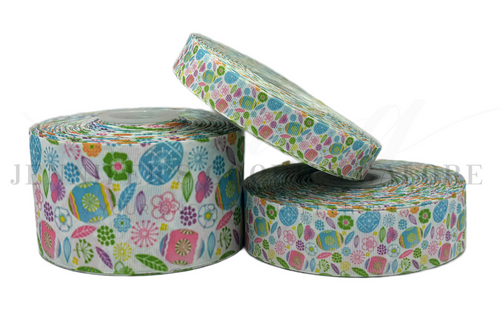 Easter Ribbon, Easter Eggs, Floral Ribbon, Holiday Ribbon, Hair Bow Ribbon, Craft Ribbon, Wholesale, PER YARD