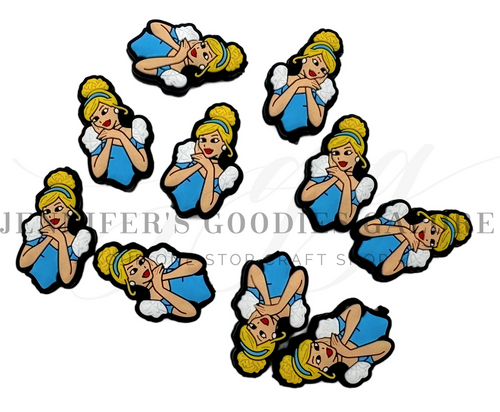 18x30mm, Cinderlla Beads, Silicone Beads, Princess Beads, Keychain Beads, Pen Beads, Focal Beads, Loose Beads, DIY Craft Projects, Non-Toxic, Washable, 1PC 