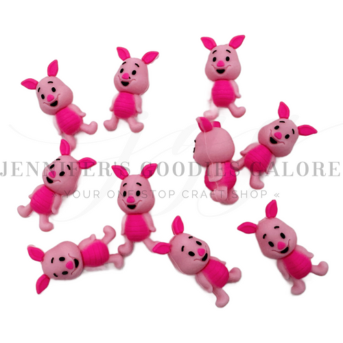 31x17mm, Piglet Beads, Silicone Beads, Winnie the Pooh Beads, Keychain Beads, Pen Beads, Focal Beads, Loose Beads, DIY Craft Projects, Non-Toxic, Washable, 1PC