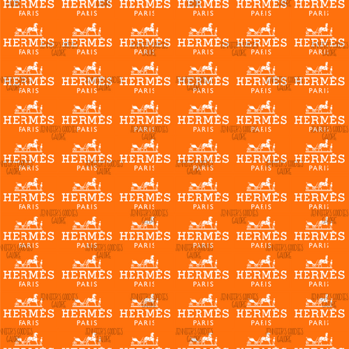 (hermeswhite) 9x12", Hermes Synthetic Leather, Custom Leather Sheets, Orange Leather, White Words Leather, Boujee, Synthetic Leather Sheet, Faux Leather, Glitter, Patent, Vinyl, Litchi, DIY Hair Bows, 1 Sheet