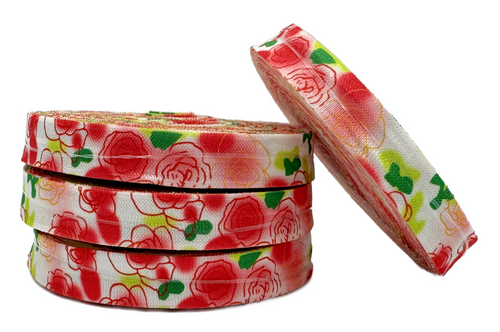 5/8", Floral FOE, Fold Over Elastic, Flowers, 10 YARDS