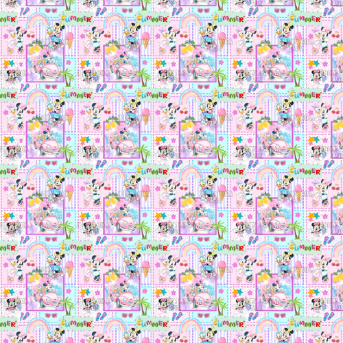 (mouse43) 9x12", Minnie Mouse Synthetic Leather, Custom Leather, Daisy Duck, Summer, Faux Leather, Litchi, Vinyl, Glitter, Patent, Key FOB Leather, Leather for Crafts, DIY Hair Bows, 1 Sheet 