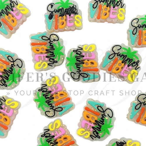 Summer Vibes Focal Bead, Silicone Focal Beads, Focals for Beadable Pens, Beading & Crafting Supplies, 1 PC