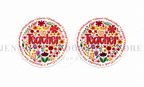 Teacher Resins, School Resins, Floral Planar Resins, Flat Back Resins, Hair Bow Centers, Badge Reel Resins, Cabochons, Resins, Wholesale Resins, 2PCS