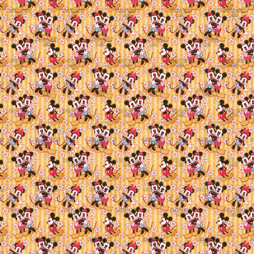 (mouseyellow) 9x12", Disney Character Leather, Synthetic Leather, Mouse, Minnie, Mickey, DIY Leather Bows, Key FOB Leather, Glitter, Patent, Litchi, Vinyl, 1 SHEET