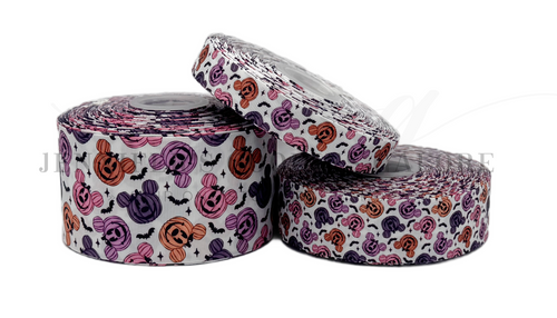 Halloween Ribbon, Mickey Ribbon, Minnie Ribbon, Holiday, Mouse Faces, Hair Bow Ribbon, Wholesale, PER YARD