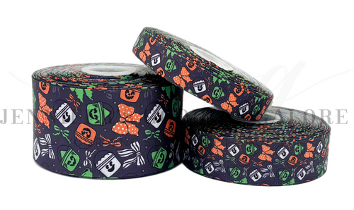 Halloween Ribbon, Bucket Ribbon, Pumpkin Ribbon, McDonalds Buckets, Hair Bow Ribbon, Wholesale, PER YARD
