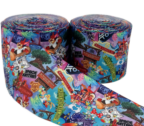 3", Disney Ribbon, Main Street, Adventure Land, Space Moutain, 1 ROLL