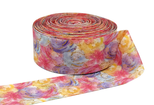 1.5", Floral Ribbon, Double Sided, USDR, 1 ROLL