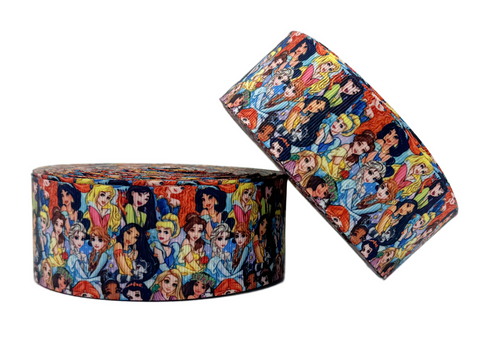 1.5", Princess Ribbon, Character Ribbon, Cinderella, Elsa, Belle, 1 ROLL