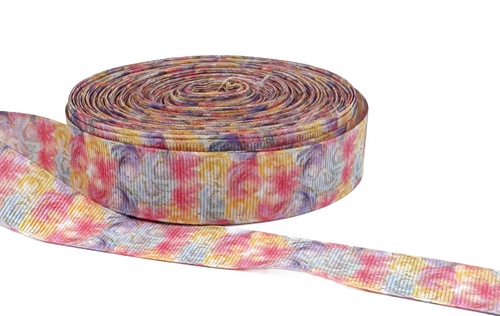 7/8", Floral Ribbon, Double Sided, USDR, Spring Flowers, 1 ROLL