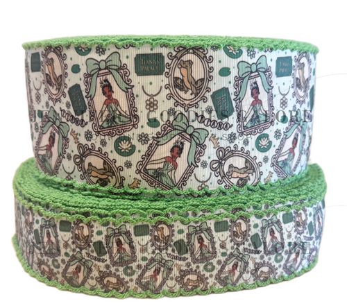 Princess Ribbon, Moonstitch Ribbon, Tiana, WDW, Hair Bow Ribbon, Wholesale, PER YARD