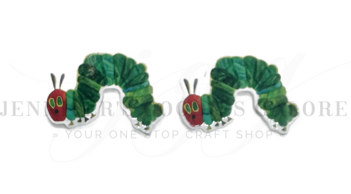 41x28mm, Hungry Caterpillar Resins, Cartoon Resins, Planar Resins, Storybook, Embellishments, Hair Bow Centers, Cabochons, Wholesale Resins, 2PCS 