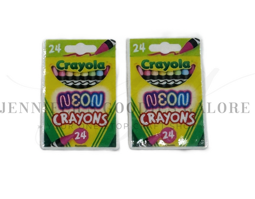 27x42mm, Box of Crayon Resins, Planar Resins, Neon Crayons, School Resins, Back to School Resins, Flat Back Resins, Hair Bow Centers, Cabochons, Wholesale Resins, 2PCS 
