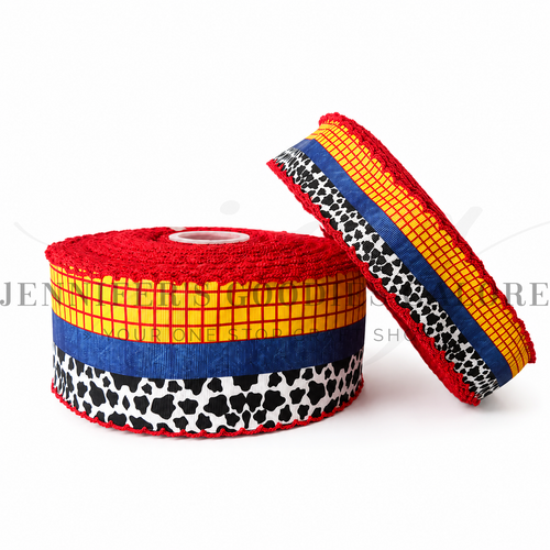 Toy Story Ribbon, Moonstitch Ribbon, Woody, Character Ribbon, Hair Bow Ribbon, Wholesale, PER YARD
