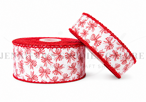 Christmas Ribbon, Moonstitch, Coquette Bows Ribbon, Cake Trees, Hair Bow Ribbon, Wholesale Ribbon, PER YARD