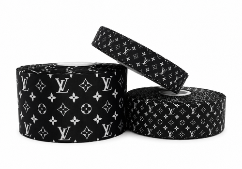 Designer Ribbon, LV Ribbon, Louis Ribbon, Vuitton Ribbon, Black & White, Boujee Ribbon, Lanyard Ribbon, Hair Bow Ribbon, Wholesale Ribbon, PER YARD