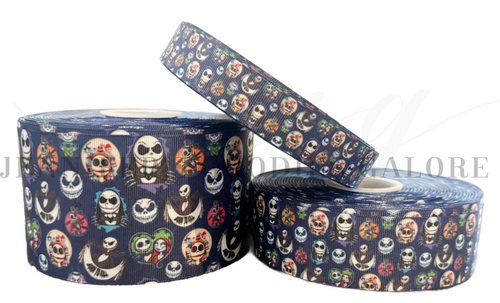 ack Ribbon, Nightmare Before Christmas, Christmas Ribbon, Jack Faces, Navy Ribbon, Holiday Ribbon, Lanyard Ribbon, Hair Bow Ribbon, Whiolesale Ribbon, PER YARD