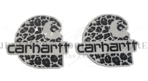 40mm, Carhartt Resins, Country Resins, Cheetah, Leopard, Cabochons, Keychain Resins, Hair Bow Centers, Embellishments, Wholesale Resins, 2PCS